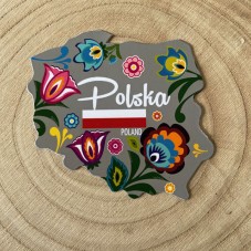 Magnet carte Pologne motifs...
