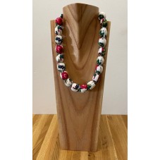 Collier boules avec tissu...